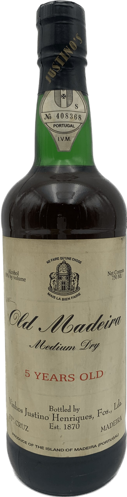 Old Madeira Medium Dry 5 Years Old Justino Henriques NM