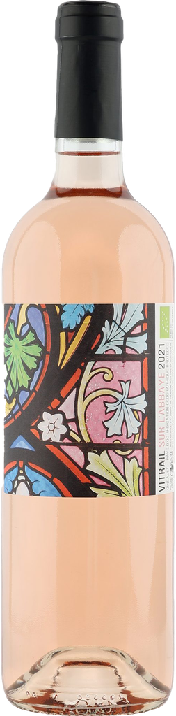Abbaye de Valmagne Vitrail sur l'Abbaye Rose 2021