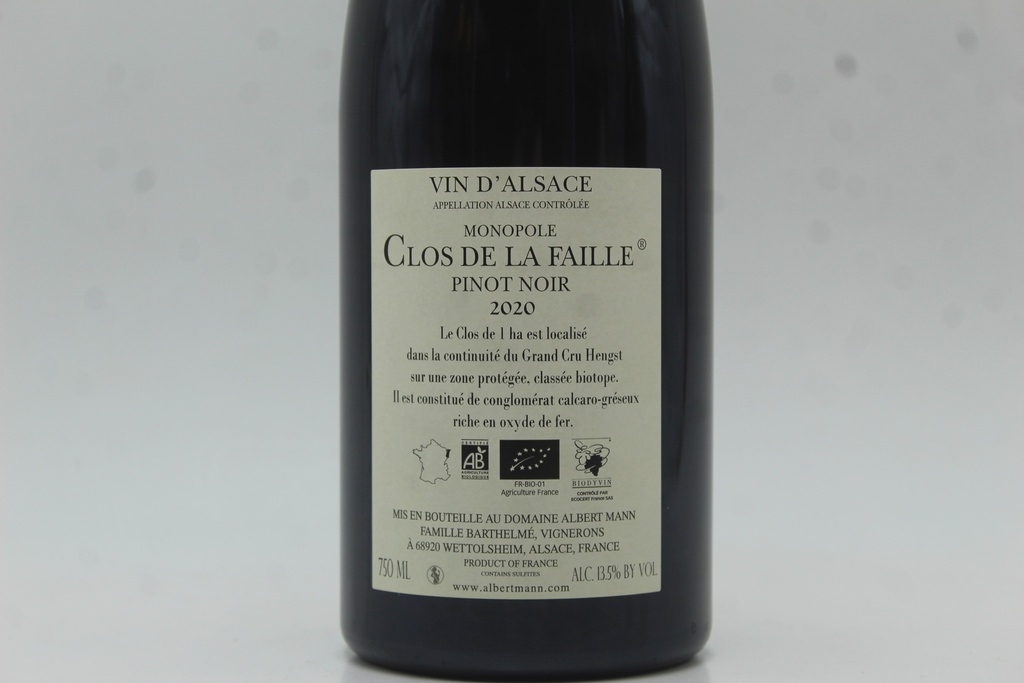 Clos de la Faille Domaine Albert Mann 2020
