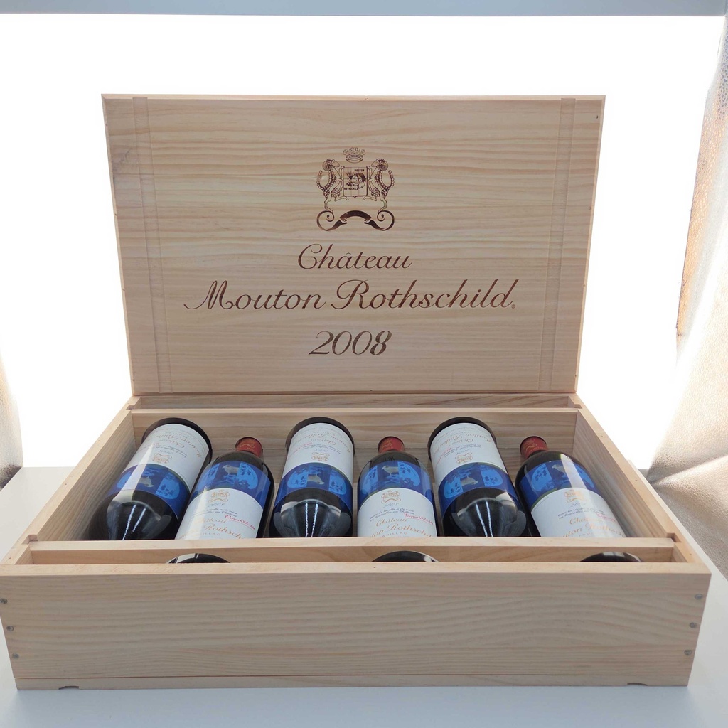 Château Mouton Rothschild Caisse Bois 6 x 75cl 2008 450cl