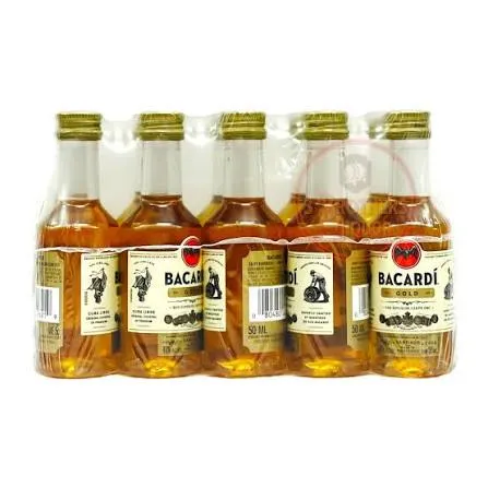 Bacardi Gold mignonette 50ml (pack de 10x50ml) planche de 12 packs x 10 x 50 ml