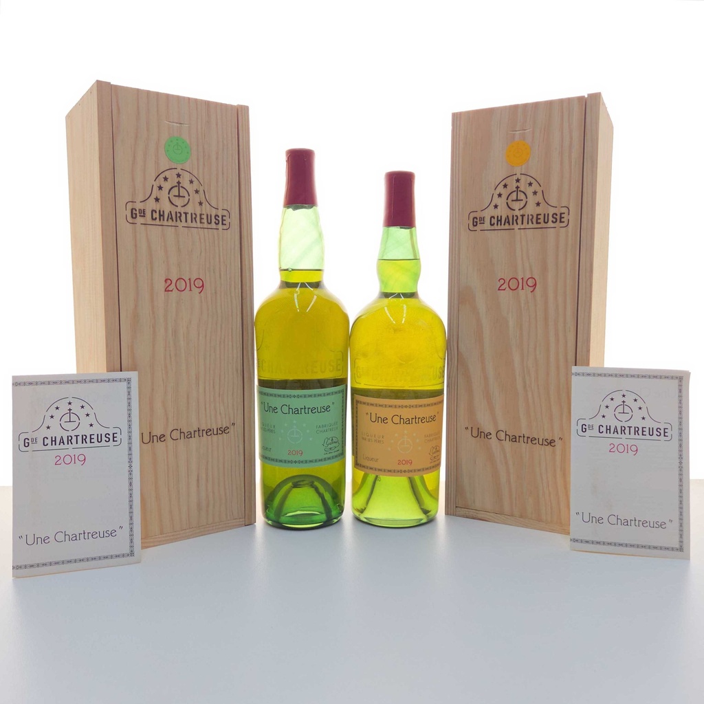 Duo "Une Chartreuse" Jaune Verte 2019 Distillerie des Père Chartreux 2019 140cl