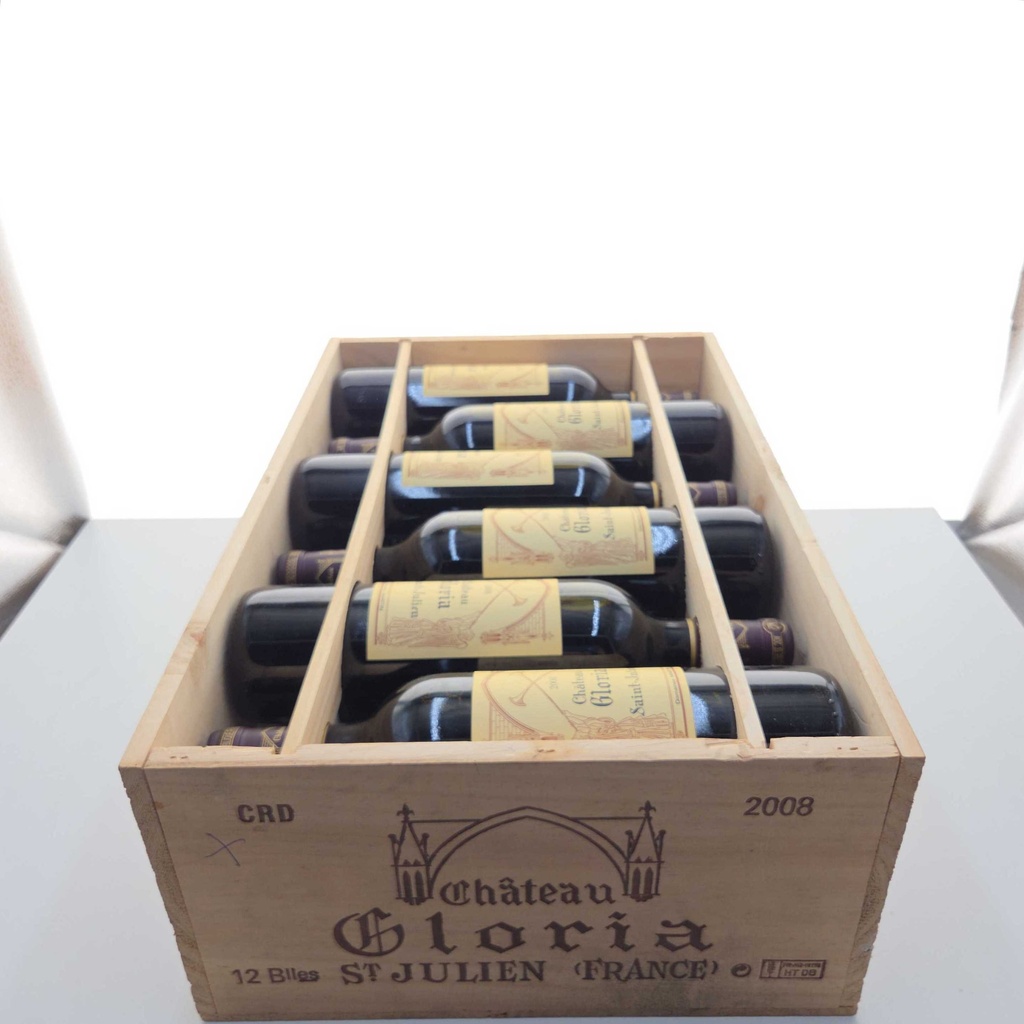 Château Gloria Caisse Bois 12 x 75cl 2008 900cl